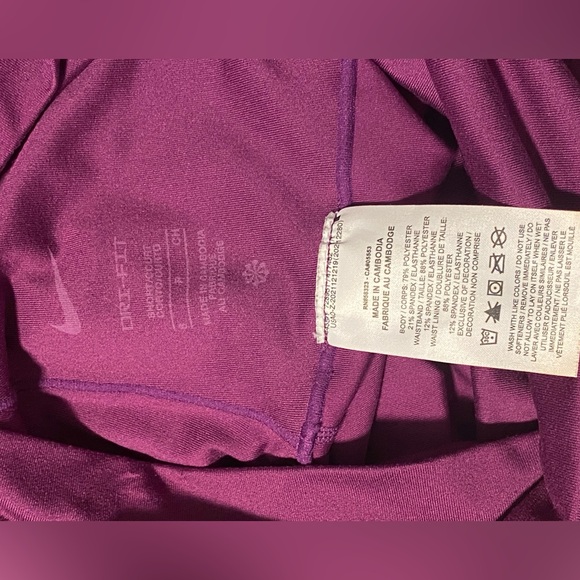 Nike Dri-FIT Maternity Leggings Magenta/Purple High-Waisted - Size S - Picture 3 of 5